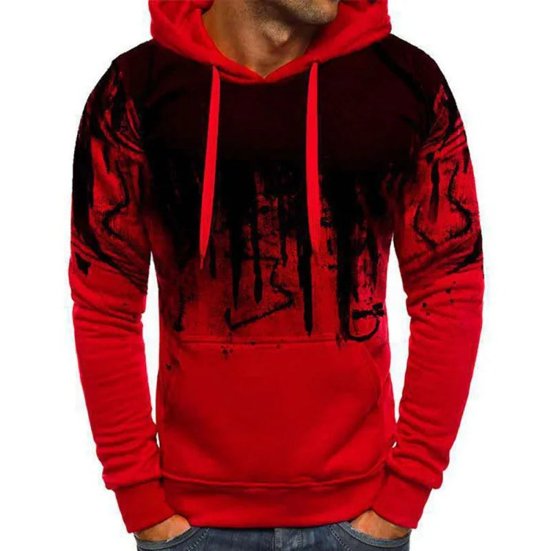 Men's Pullover Hooded Sweatshirt Spring Autumn Daily Fitness Sportswear Fashion Casual Hoodies Loose Clothing