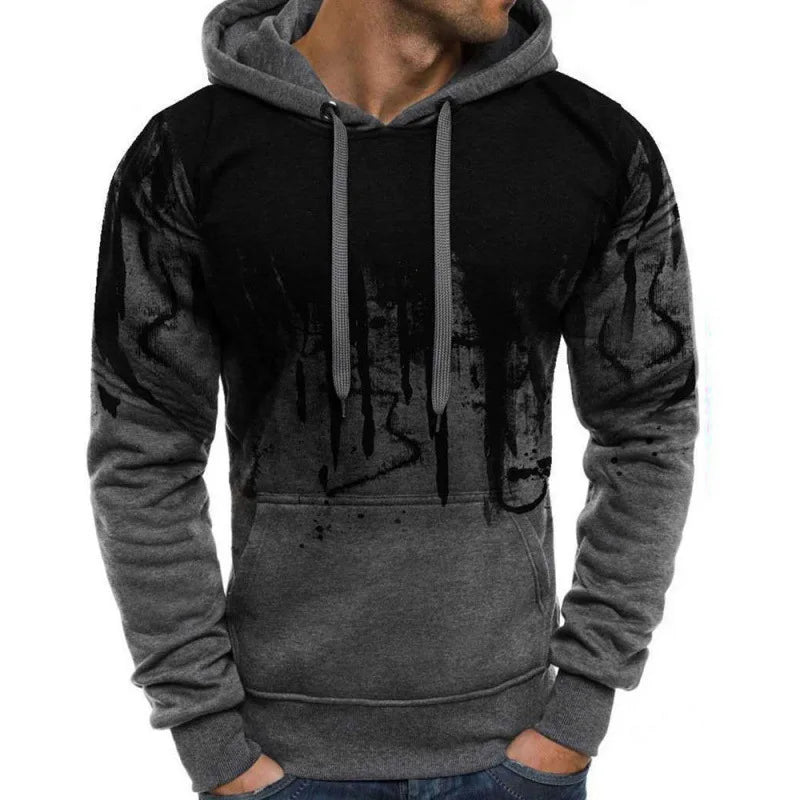 Men's Pullover Hooded Sweatshirt Spring Autumn Daily Fitness Sportswear Fashion Casual Hoodies Loose Clothing