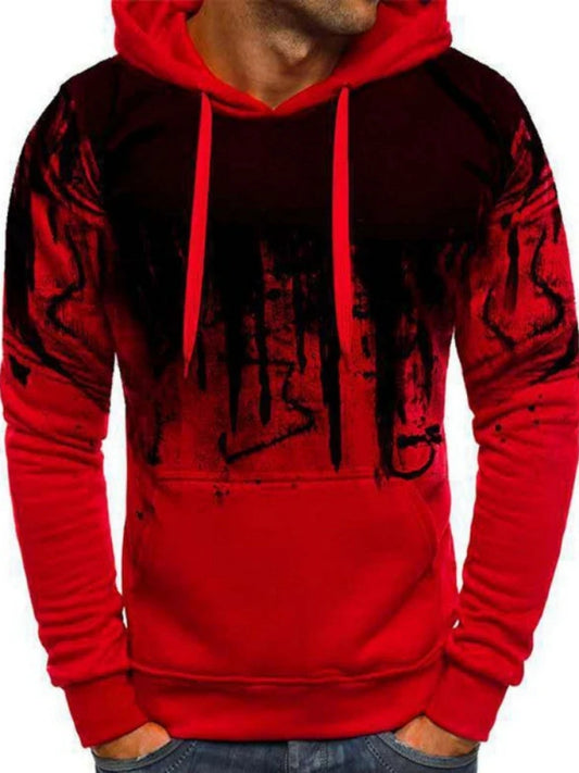 Men's Pullover Hooded Sweatshirt Spring Autumn Daily Fitness Sportswear Fashion Casual Hoodies Loose Clothing